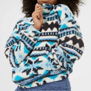 Aerie Fleece Quarter Zip Sweatshirt - Size XS